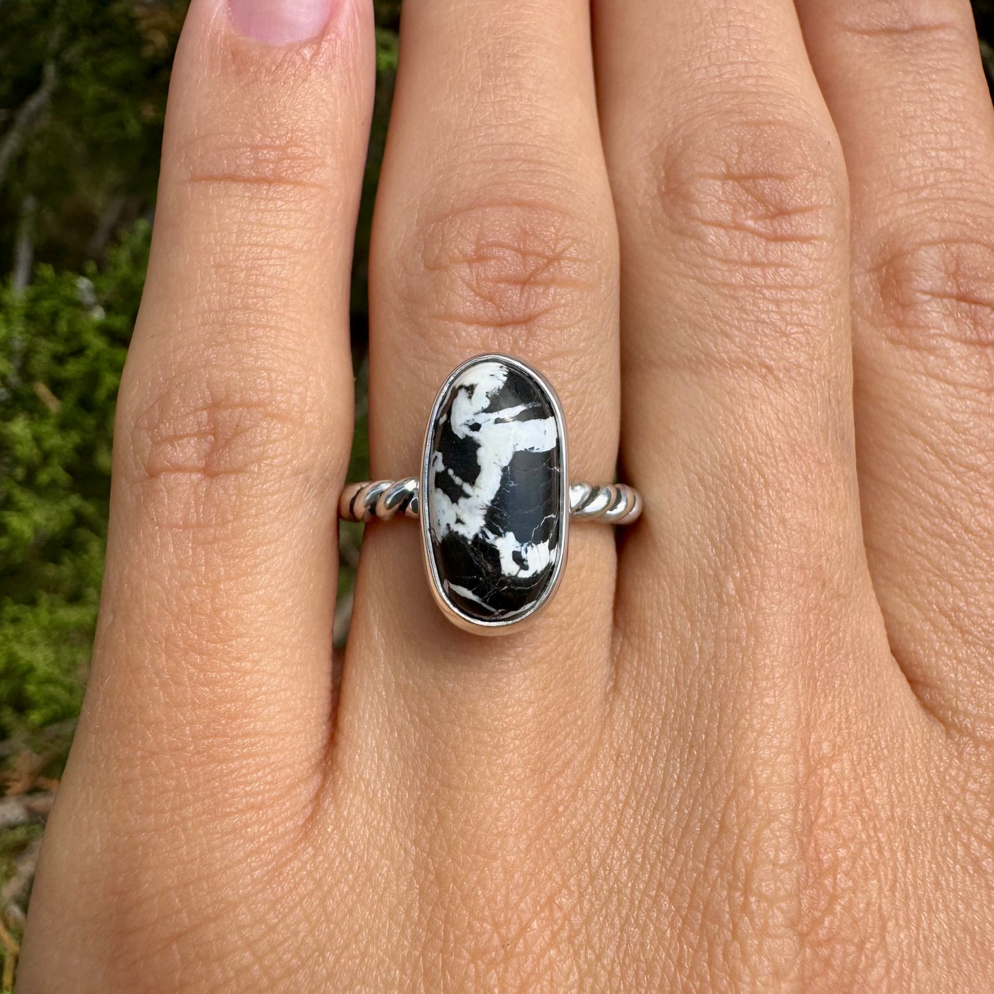 White Buffalo Ring .925 (size 4.5)