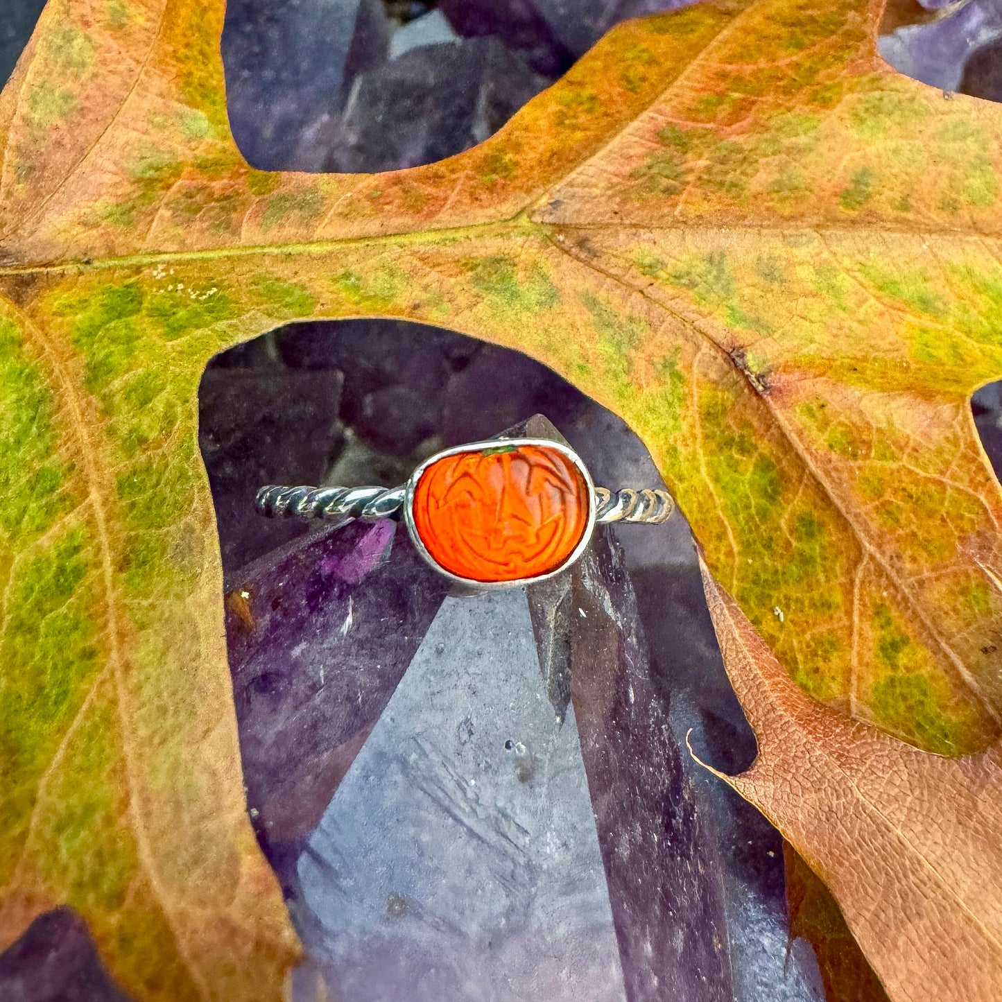 Jack-o’-lantern Ring .925 (choose your size)