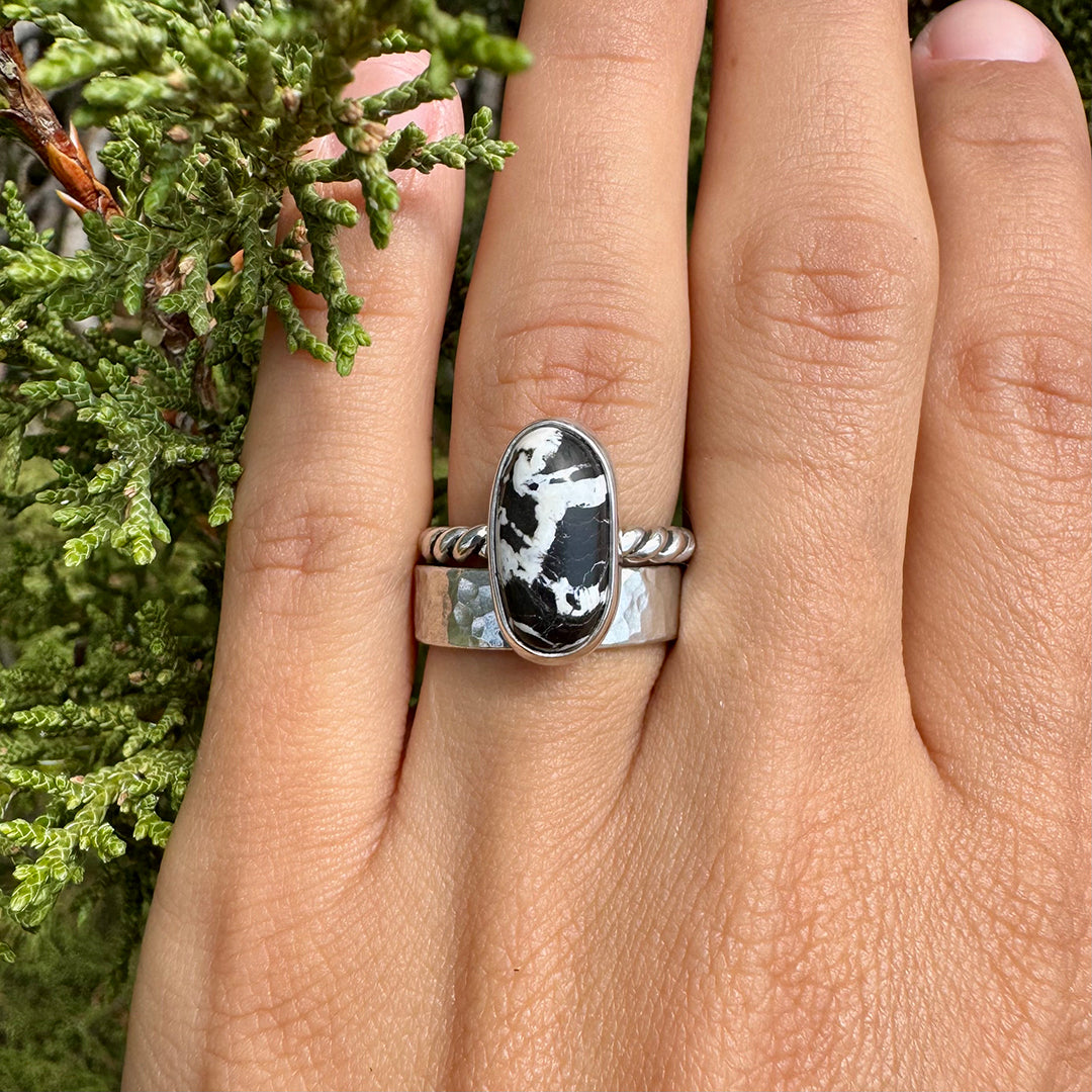 White Buffalo Ring .925 (size 4.5)
