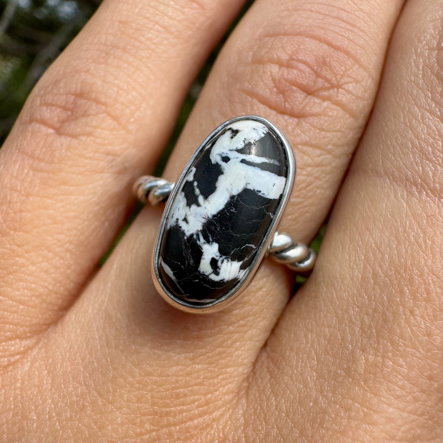 White Buffalo Ring .925 (size 4.5)