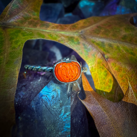 Jack-o’-lantern Ring .925 (choose your size)