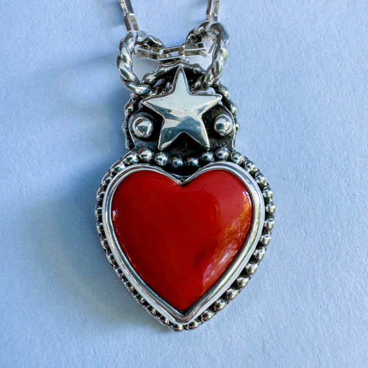 Rosarita Heart & Star Pendant .925