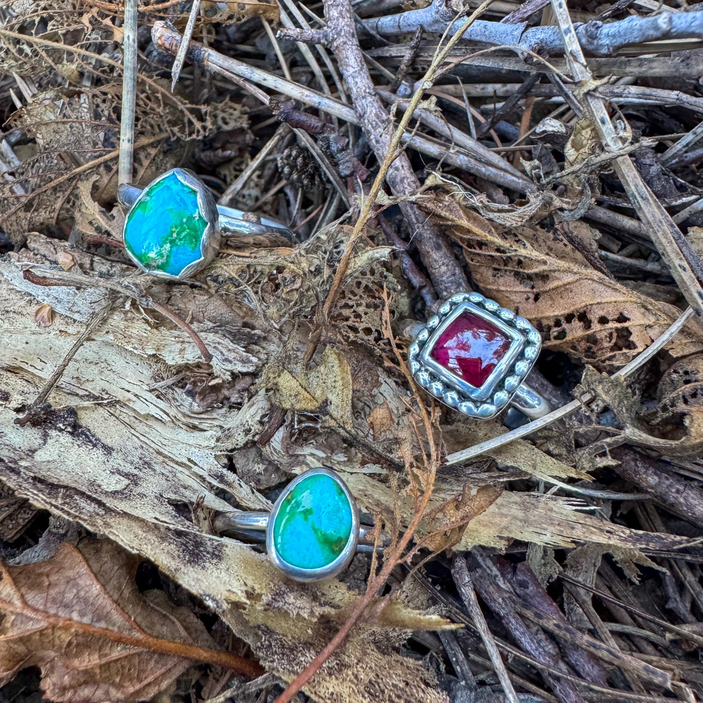 Red Garnet Ring .925 (size 10.5)