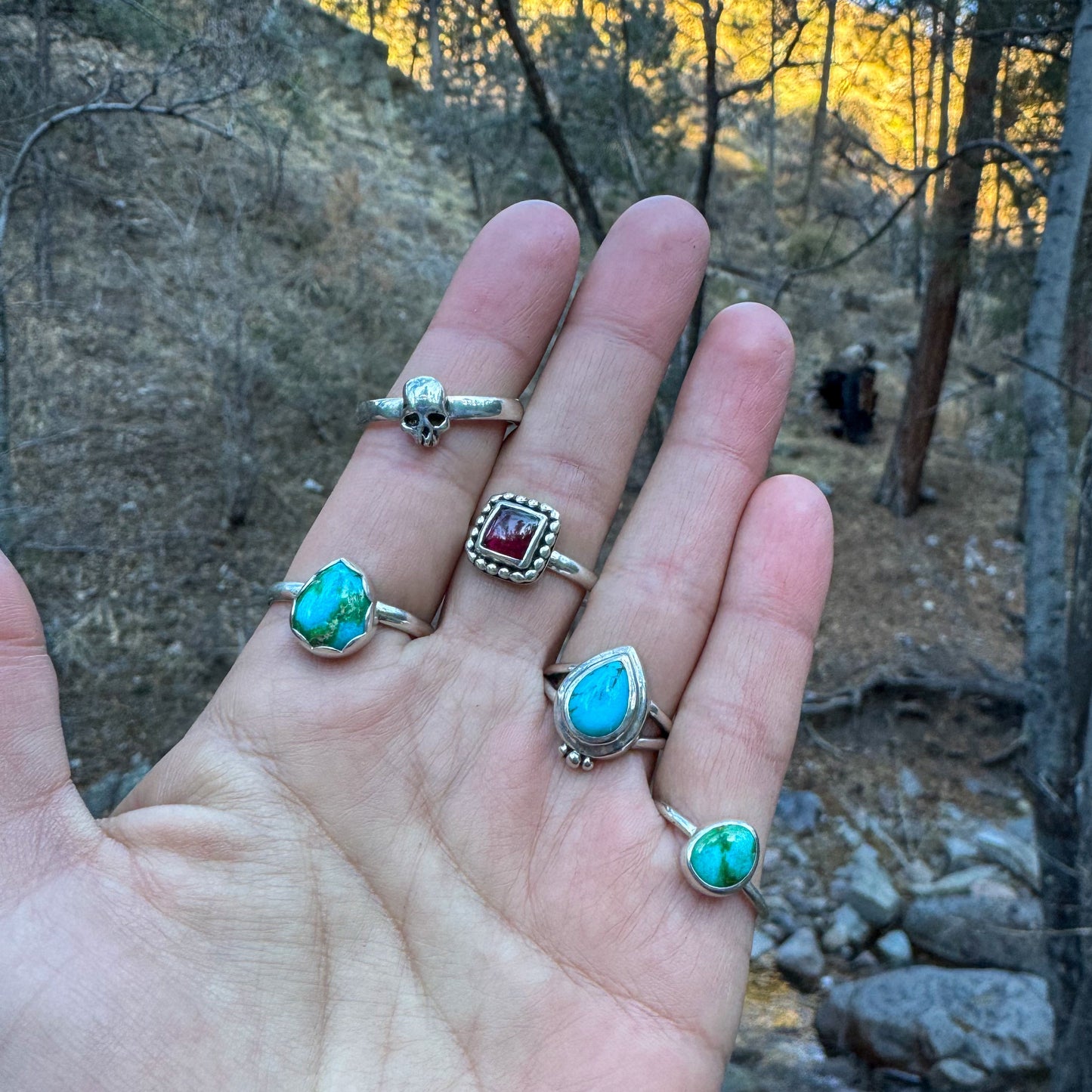 Red Garnet Ring .925 (size 10.5)