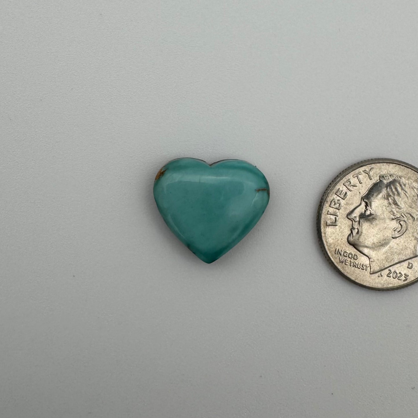 6.6 cts. Royston Turquoise Heart Cabochon