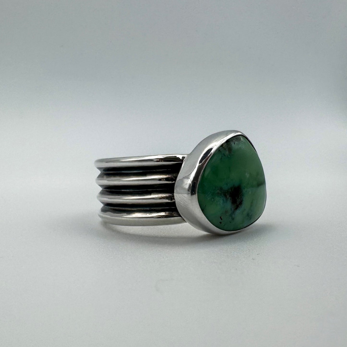 New Mexico Tyrone Turquoise Ring .925 (size 9.5)