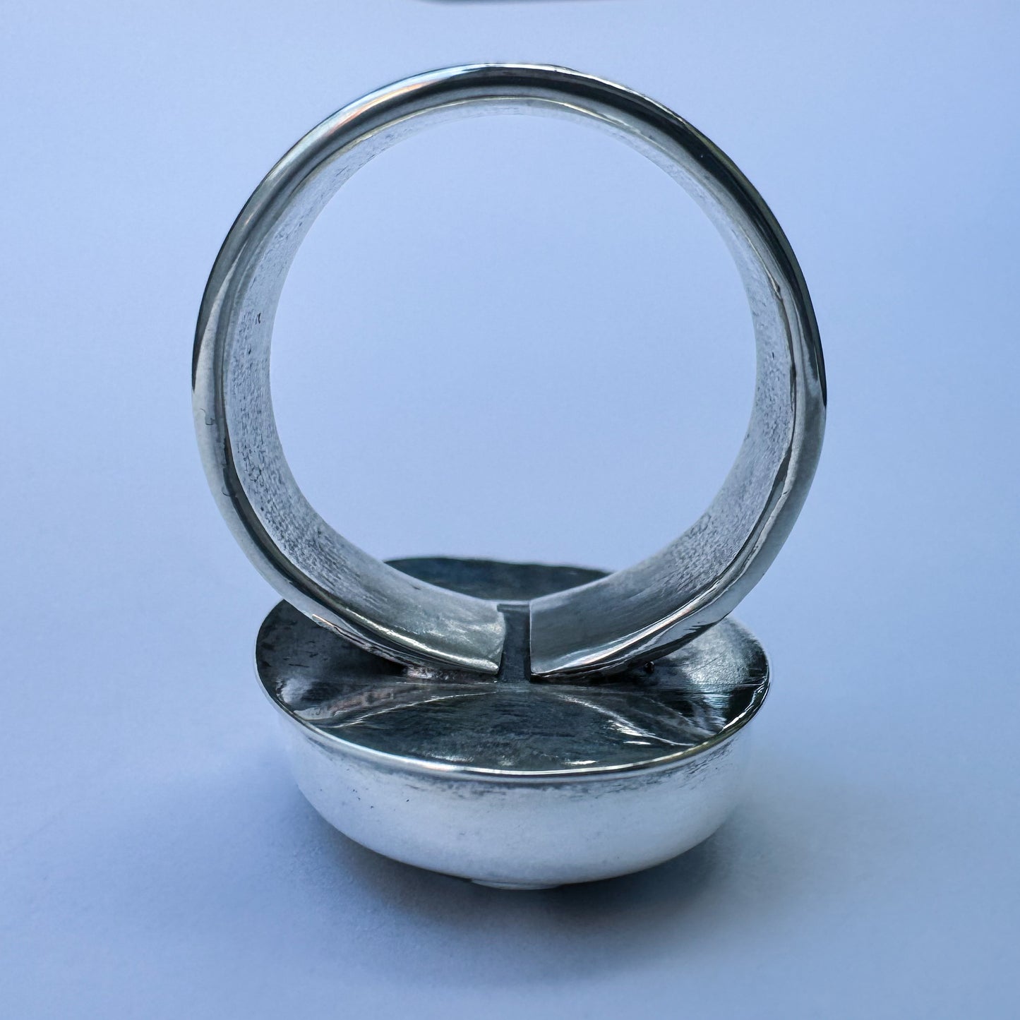 White Buffalo Skull Ring .925 (size 10.5)