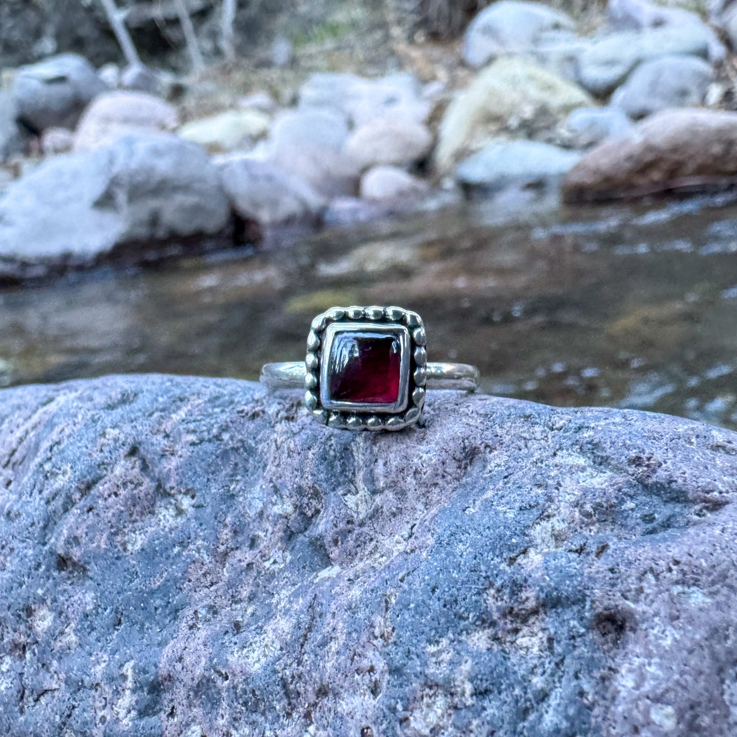Red Garnet Ring .925 (size 10.5)
